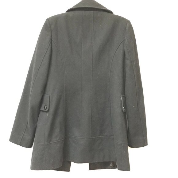 Guess Coat Peacoat Black Size Small Jacket Horn Clasps Toggle Warm EUC - Picture 8 of 8